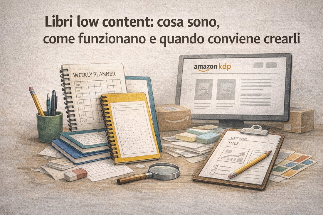 Libri low content: cosa sono, come funzionano e quando conviene crearli